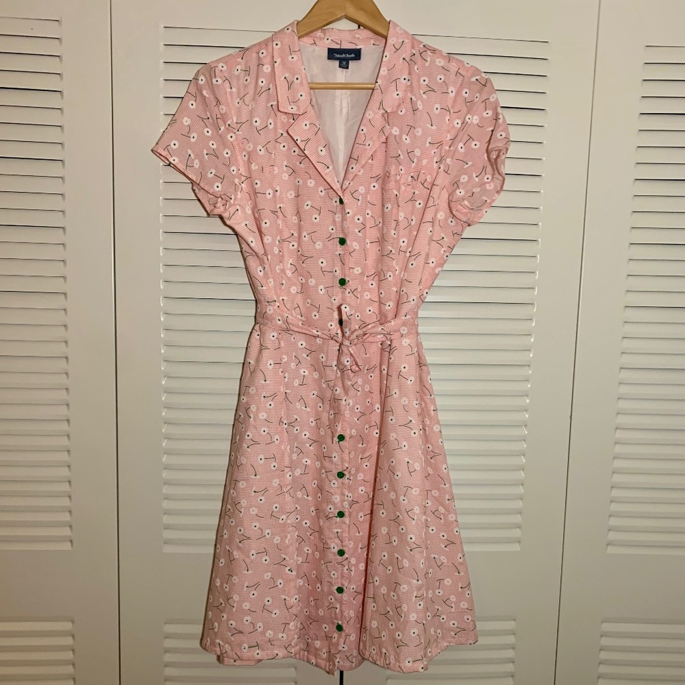 Modcloth Daytime Dynamo Pink Shirt Dress